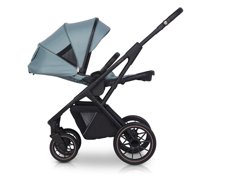 Cavoe Axo Shine Wózek Głęboko-Spacerowy 2w1 + Torba + Adaptery Boho Green