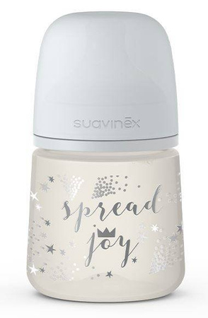 Suavinex Sx Pro Spread Joy Butelka Smoczek Fizjologiczny, Wolny Przepływ 150ml Szara Korona