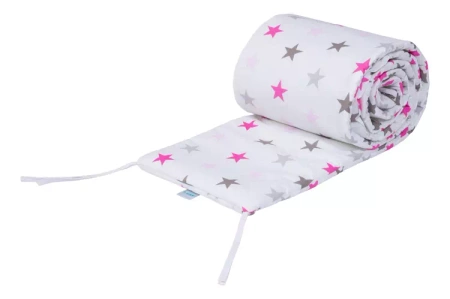 Waldin Wyposażenie do Łóżeczka 7w1 Różowe Gwiazdki