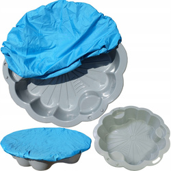 3Toysm PIASKOWNICA SZARA Stokrotka WIELKA XXL ZAMYKANA ZESTAW PRZYKRYCIE 107cm