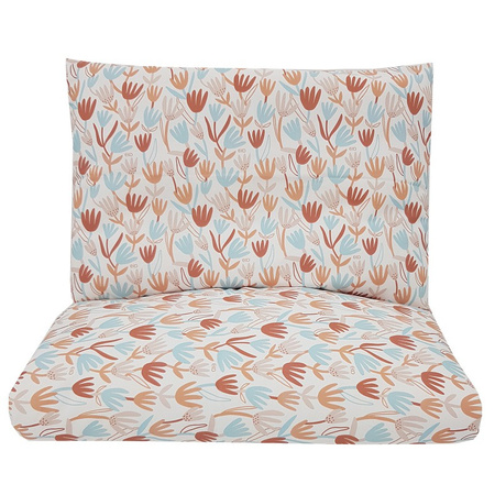 Eko Pościel bawełniana drukowana - 2-elementowa 135x100 cm Beżowe Kwiatki