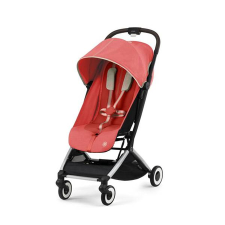 Cybex Orfeo Wózek Spacerowy Rama Srebrna Hibiscus Red