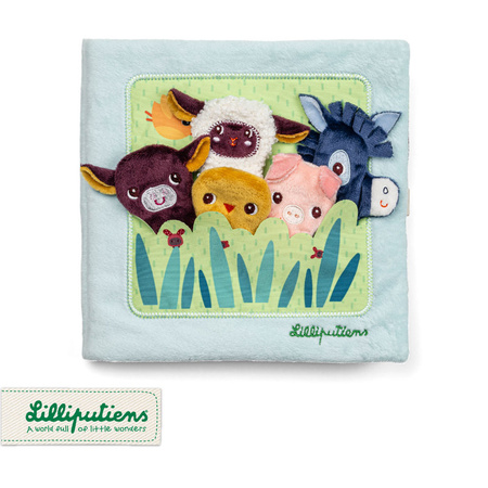 Lilliputiens Książeczka aktywizująca z mini-pacynkami Farma 12 m+