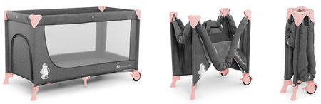 Kinderkraft Joy Łóżeczko Turystyczne Pink