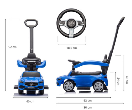 Milly Mally Jeździk z Rączką Mercedes C-Class Blue
