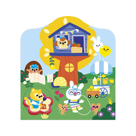 Janod Książeczka do wyklejania z naklejkami Ogród 18m+