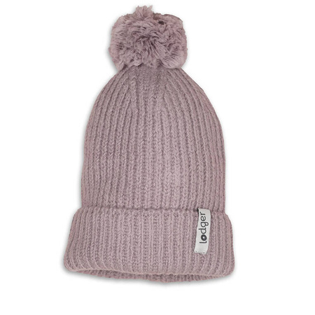 Lodger Czapeczka z wełny merino 100% różowa Rose 3-6m