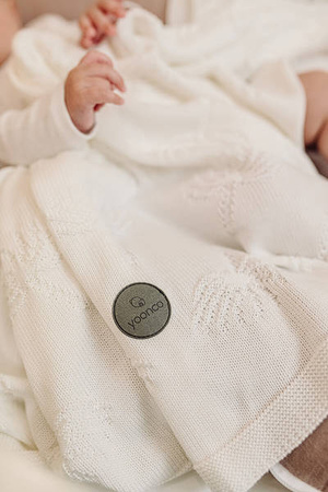 Yoonco Koc Bambusowy 80x100 Dmuchawce Biały