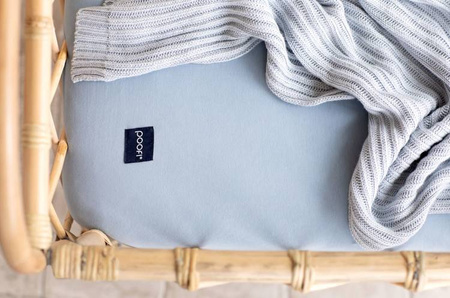 Poofi Prześcieradło Organic&Color 60x120 Dusty Blue PF 640