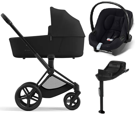 Cybex Priam 4.0 Wózek Głęboki Sepia Black + Cybex Aton B2 i-Size Fotelik Samochodowy 0-13kg + Baza One Volcano Black