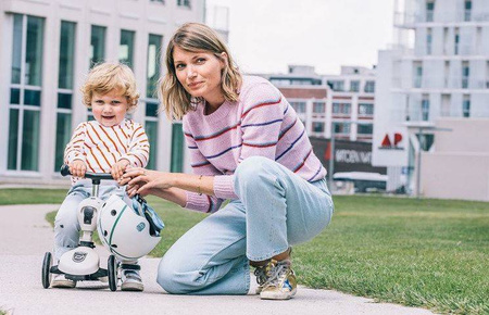 Scootandride Highwaykick 1 2w1 Jeździk i Hulajnoga 1-5 lat + Kask XXS-S Dla Dzieci 1-5 Lat Ash