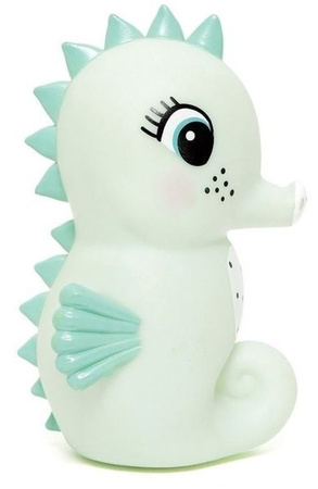 Petit Monkey Miękka Pastelowa Lampka Nocna LED Konik Morski Miętowy