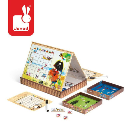 USZKODZONE OPAKOWANIE Statki gra magnetyczna, Janod