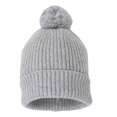 Lodger Czapeczka z Wełny Merino 100% 6-12 msc Szara Drizzle