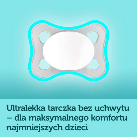 Canpol babies Smoczek silikonowy 0-2m symetryczny MINI 2szt. Pink