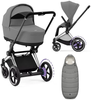 Cybex e-Priam 4.0 Wózek Głęboko-Spacerowy Mirage Grey + Cybex Platinum Śpiworek