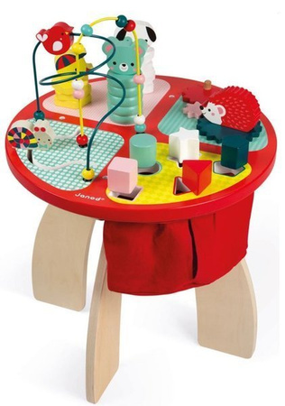 Janod Stolik Edukacyjny Drewniany Duży Baby Forest