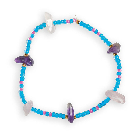 Janod Zestaw kreatywny do tworzenia biżuterii z kamieniami przynoszącymi szczęście 8+