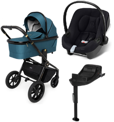Muuvo Quick SE 2 Wózek Głęboko-Spacerowy Paradise Gold + Cybex Aton B2 i-Size Fotelik Samochodowy 0-13kg + Baza One Volcano Black