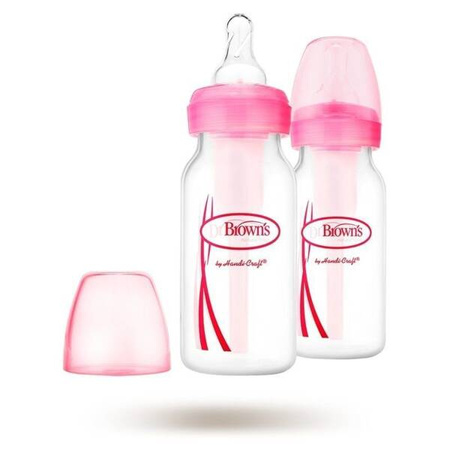 Dr Browns Butelka Standardowa Optio 2 Pak Różowa 120 ml