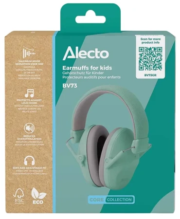 ALECTO BV73GR Słuchawki Wygłuszające dla Dzieci od 5. roku życia Zielone