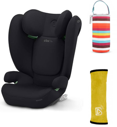 Cybex Solution B I-Fix Fotelik Samochodowy 15 - 50 kg Volcano Black + Babysafe Nakładka Na Pas + Canpol Babies Termoopakowanie