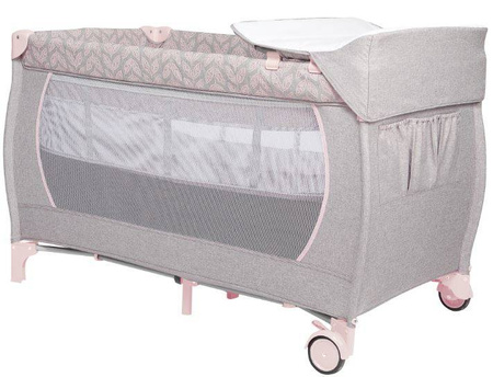 Skiddou Lunar+ Łóżeczko Turystyczne 3w1 Keep Pink
