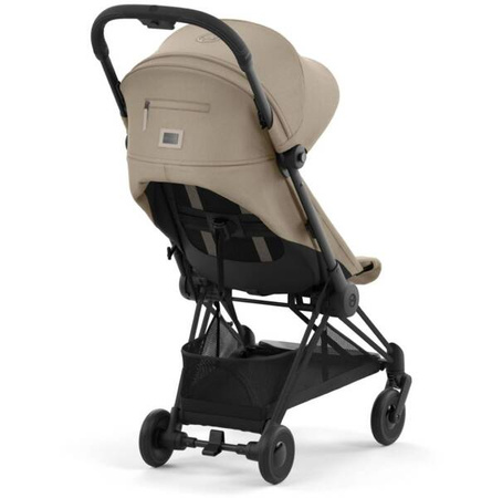 Cybex Coya Wózek Spacerowy Rama Matt Black Cozy Beige + Folia Przeciwdeszczowa