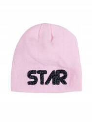 Czapka Zimowa Dziewczęca Akryl 56 - 58cm Różowa 