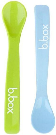 B.box Silikonowe Łyżeczki 2 Szt. Zielono-niebieskie