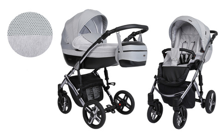 Kunert Lavado Premium Wózek Głęboko-Spacerowy Kropki + Szary Grafitowa Rama Koła Żelowe