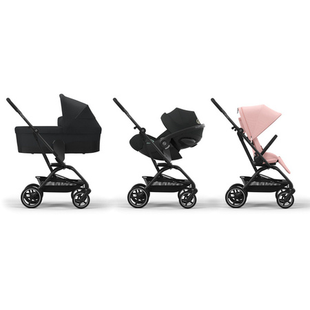 Cybex Eezy S Twist Plus 2 Wózek Spacerowy Rama Czarna Candy Pink 2024 + Snogga 2