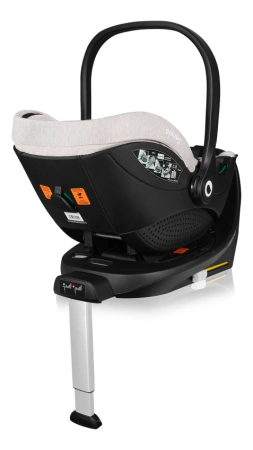 Lionelo Moxie i-Size z bazą Isofix - obrotowy fotelik samochodowy dla niemowląt 0-13 kg Beige Sand
