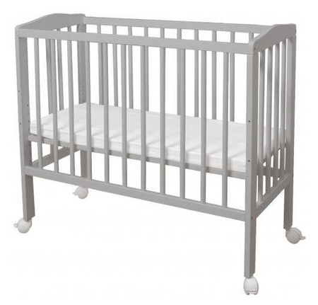 Waldin Łóżeczko Dostawne 2w1 z Wyposażeniem P18 Grey / Szare Kropki