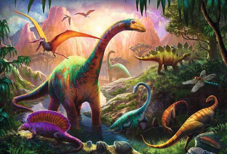 Trefl Puzzle 100 EL Świat Dinozaurów