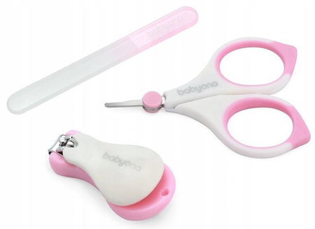 Babyono Zestaw do pielęgnacji paznokci dla dzieci i niemowląt 398/02 Różowy