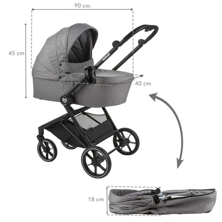 Kidwell Velmont Wózek Głęboko-Spacerowy Gray