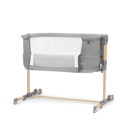 Kinderkraft Neste Grow Łóżeczko Dostawne Light Grey Full Wood