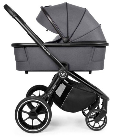 Muuvo Quick 3.0 Wózek Głęboko-Spacerowy z Gondolą XL Zestaw 2w1 Iron Graphite