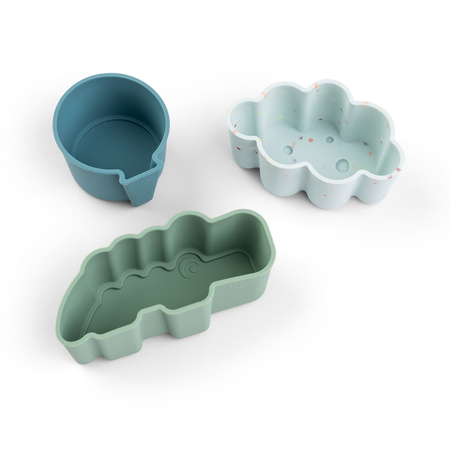 Done by Deer Foremki Silikonowe Happy Clouds Blue 3szt.