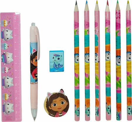 Kids Euroswan Zestaw piśmienniczy 12 el. Koci Domek Gabi