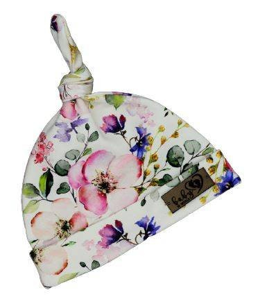 Baby in World Czapka niemowlęca smerfetka Kwiat Jabłoni 3-6mc