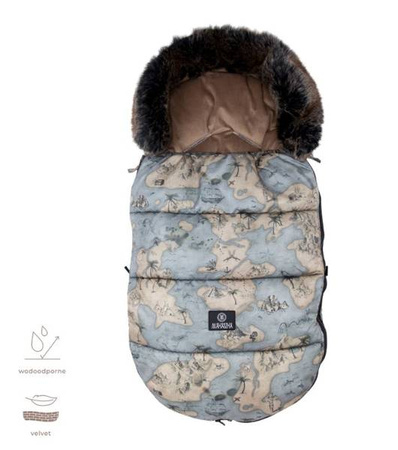 Makaszka Śpiworek Premium Do Wózka 12-36m Treasure Islands