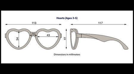 Babiators Heart P-HRT502-S Polaryzacja Rozmiar 0-2+ Sweet Cream