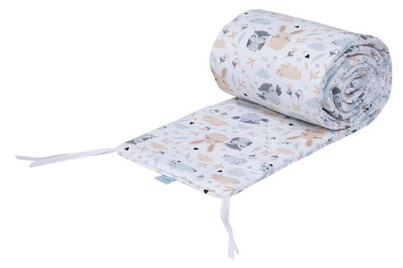 Waldin Łóżeczko Dostawne 2w1 z Wyposażeniem P8 Natural / Sówki