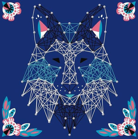 Janod String Art Zestaw Kreatywny Przeplatanka 3D Zwierzęta 8+