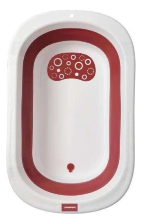 Babyhood BH-323P Składana Wanienka Dziecięca Comfort Czerwona