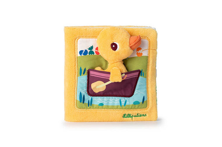 Lilliputiens Książeczka aktywizująca z mini-przytulanką Na farmie Kaczorek Gaspard 18 m+