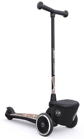 Scootandride Highwaykick 2 Lifestyle Hulajnoga Trójkołowa Balansowa z Zamykanym Schowkiem 2+ Brown Lines