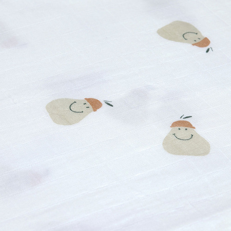 Lassig Bambusowa pieluszka otulacz Zestaw 2 szt. 120x120cm Happy Fruits pear